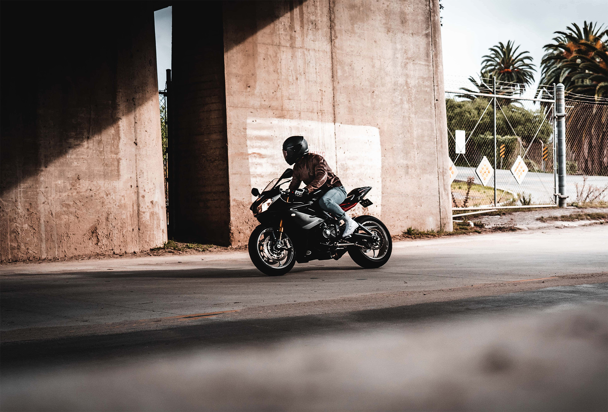 Male Veteran on Motorcycle