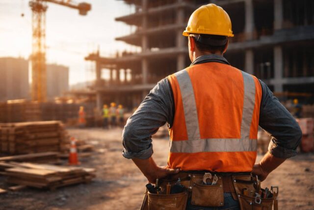 construction worker on the job